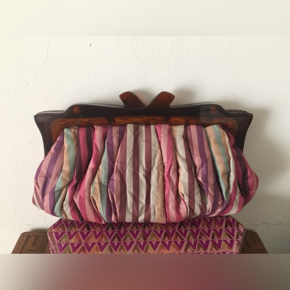 Steve Madden Small Striped Puffy Clutch
